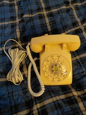 Vintage 70s ITT Beige Rotary Dial Telephone Desk Tabletop  UNTESTED