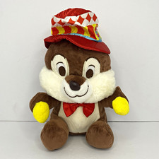 Disney Chip 'n Dale Chipmunk Plush Stuffed Animal Red Top Hat Bow Tie
