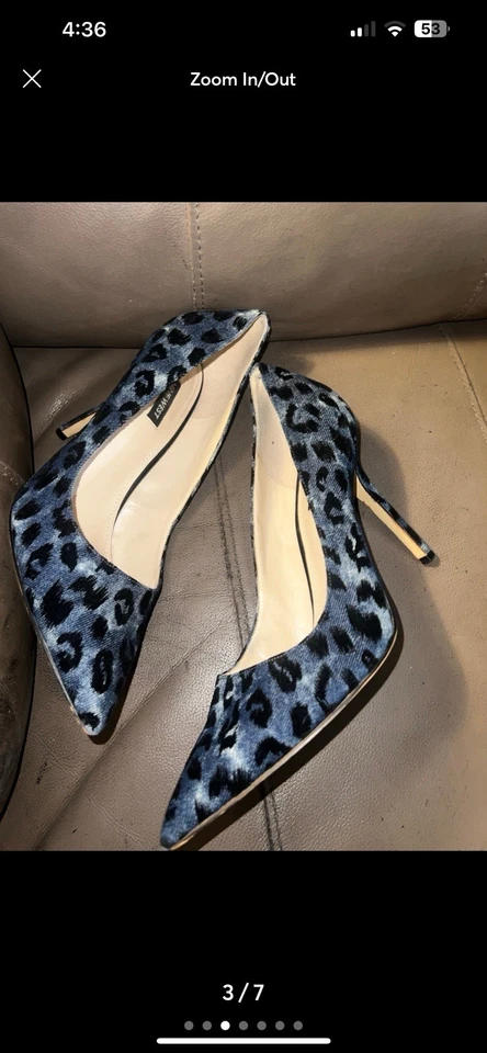 Tacones Nine West Tatianna Animal Print Punta Punta Punta, Mujer Talla 10.5 Foto 4 de 4