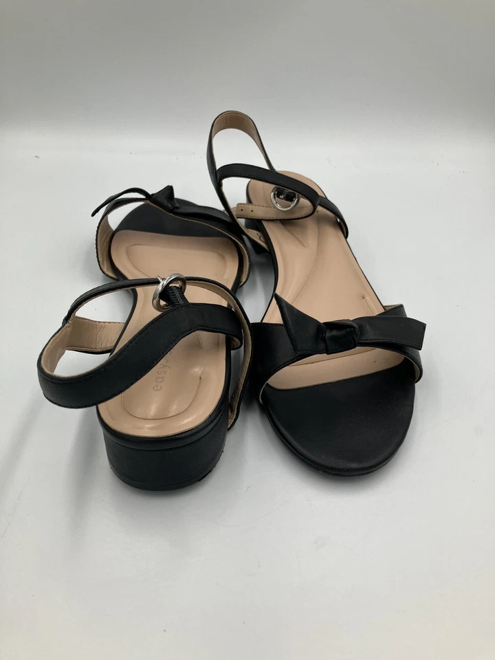 Easy Spirit Zapatos Mujer Talla 11W Negro Ginov Sandalias Con Cordones Cómodas Anchas Foto 3 de 4