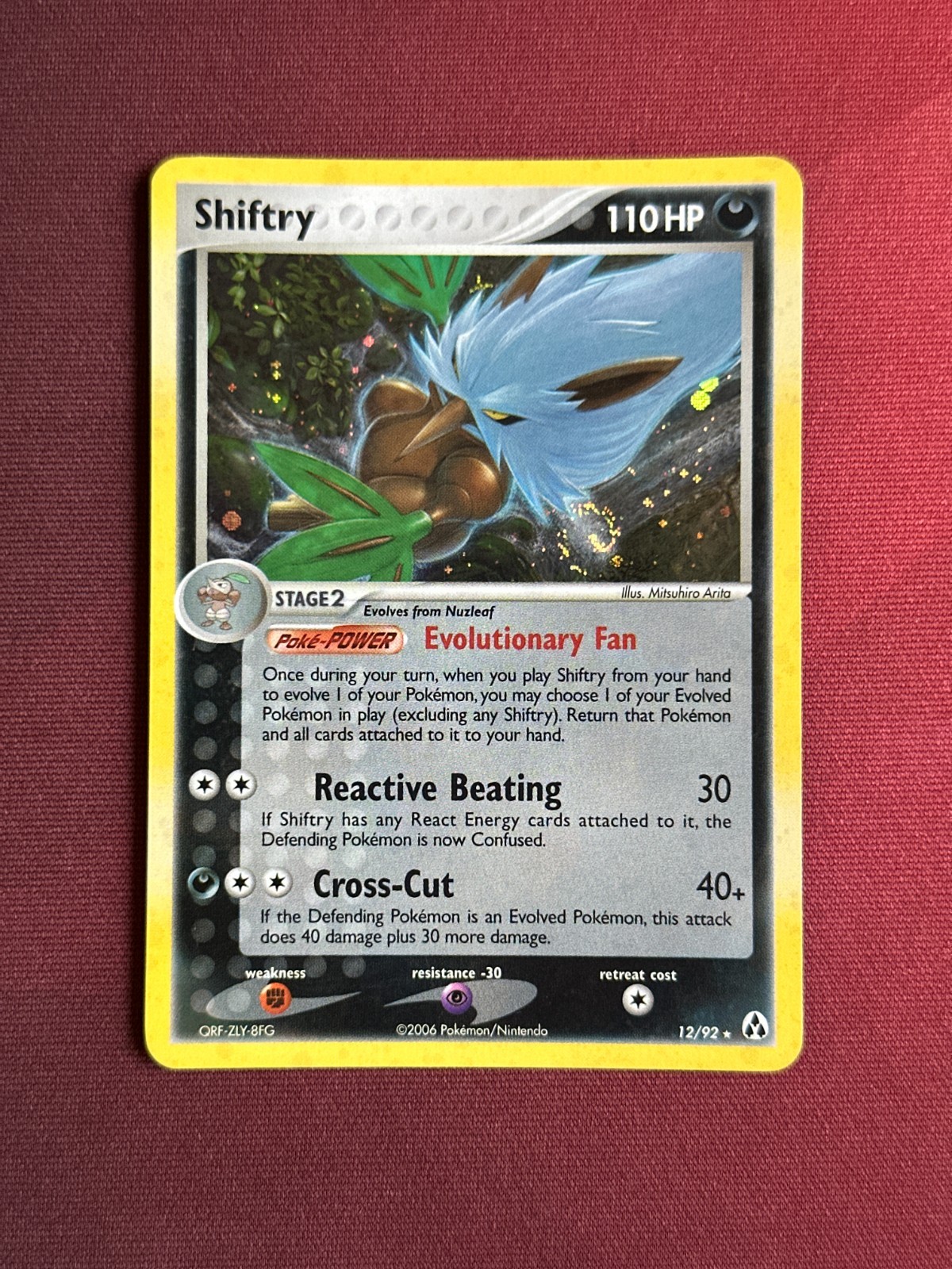 SHIFTRY 12/92 EX Legend Maker HOLO SWIRL rare Pokemon TCG card NM+