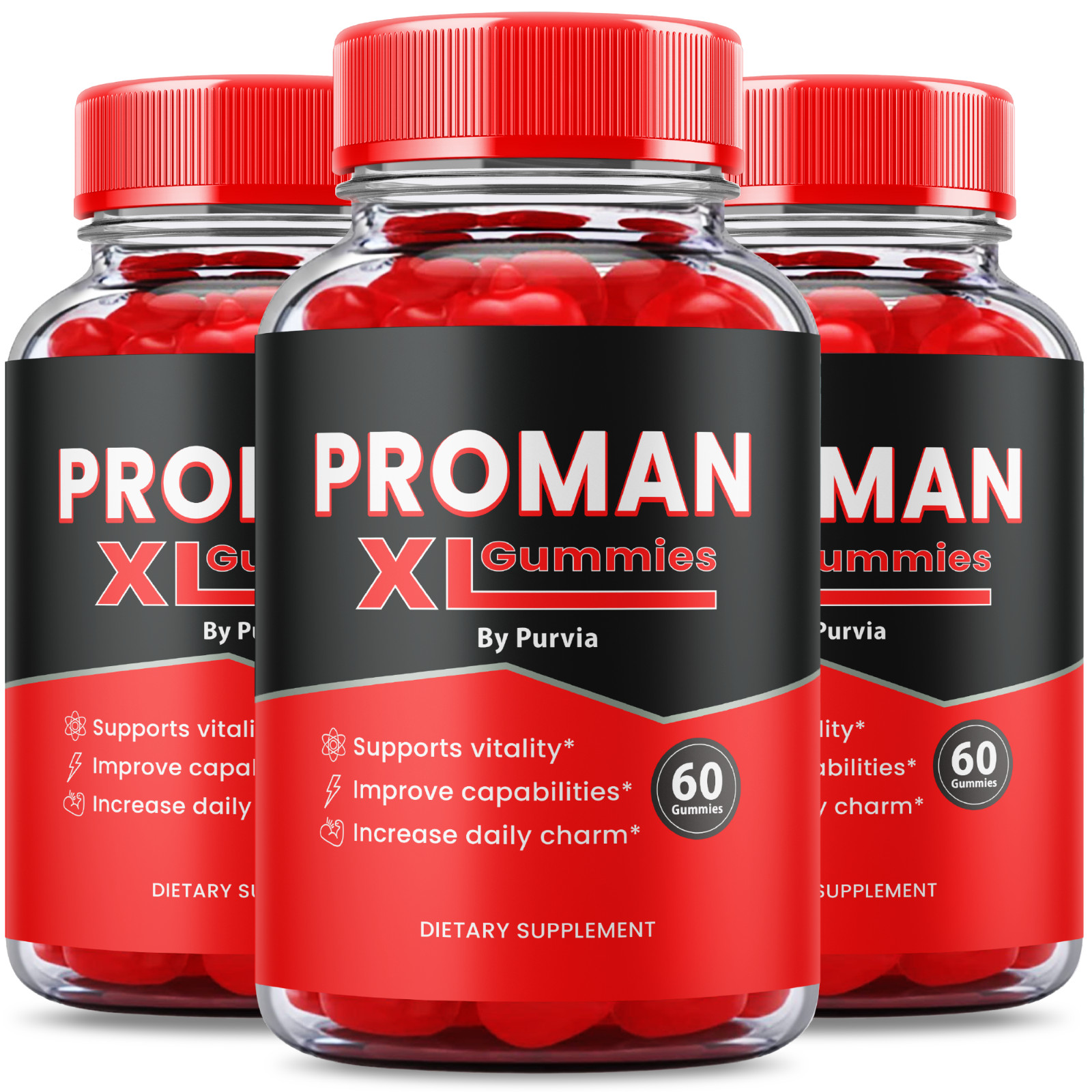 (3 Pack) Proman XL Gummies For Men - Pro Man XL Gummies - Proman XL