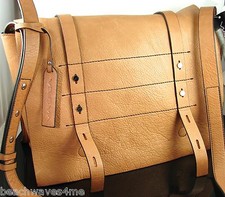 Via Spiga Italian Leather Messenger Cross Body Hand Bag Msrp $365 Nwt