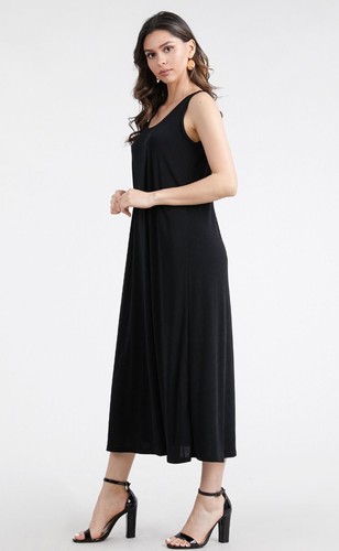 JOSTAR Slinky LONG TANK DRESS Poly Spandex Knit BLACK 7000BN S M L XL 2X 3X - Picture 12 of 12