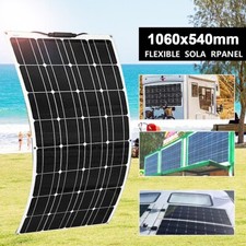 300W Watt Flexible Solar Panel 18V Battery Charger Kit For RV/Boat/Car UK HOT 