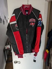 NWT NFL Tampa Bay Buccaneers Mens Black/Red G III Coat Full Zip Size XL 