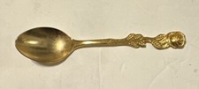 Baby Spoon Stainless Steel Gold Toned Rose Handle 4 3/8" Japan Hio