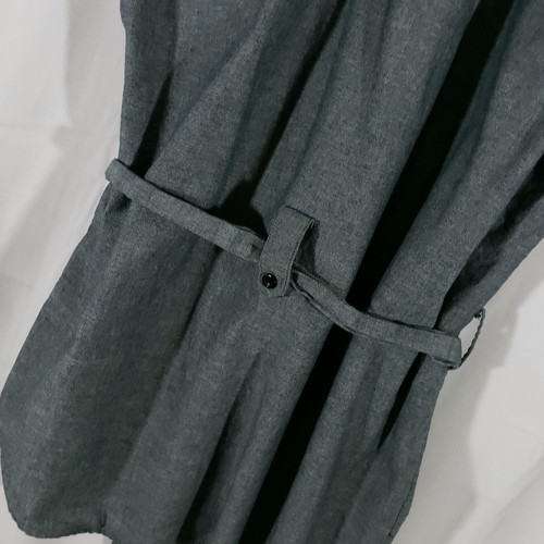 WD-NY Women's Top Size L Blue Black Denim Color Button Up Tie Waist - Picture 8 of 11