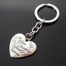 Heart Mother Daughter Friends Forever Keychain Key Chain Hearts Love Mom Gift
