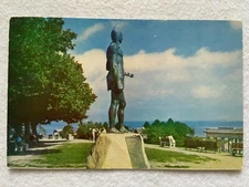 Statue of Massasoit by Cyrus Dallin, Plymouth Massachusetts Vintage Postcard