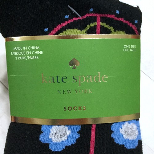 Calcetines Kate Spade Crew 3 Pares ELIGE Flor Lunares Rayas Leopardo Nueva York - Imagen 50 de 142