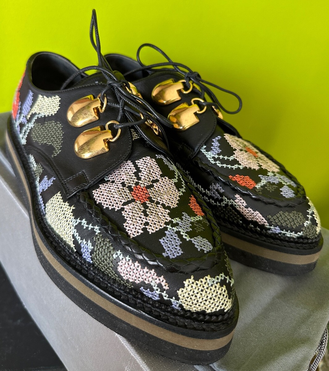 Alexander McQueen Rare Women Loafers with Top Cross Stitch
