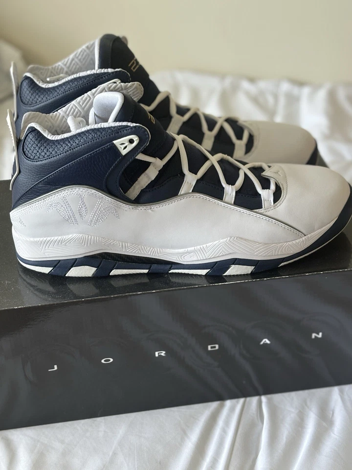 Air Jordan Olympia Blanco Medianoche Azul Marino Talla 14 Nuevo en Caja Foto 4 de 4