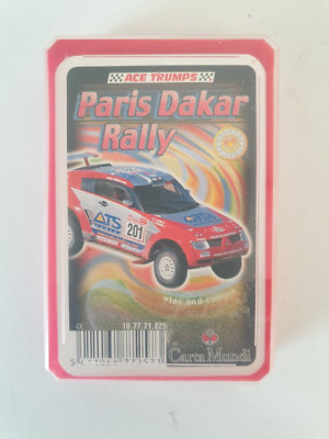 Quartet Game- Ace Trumps- Paris Dakar Rally-Carta Mundi In Plastic Case-English