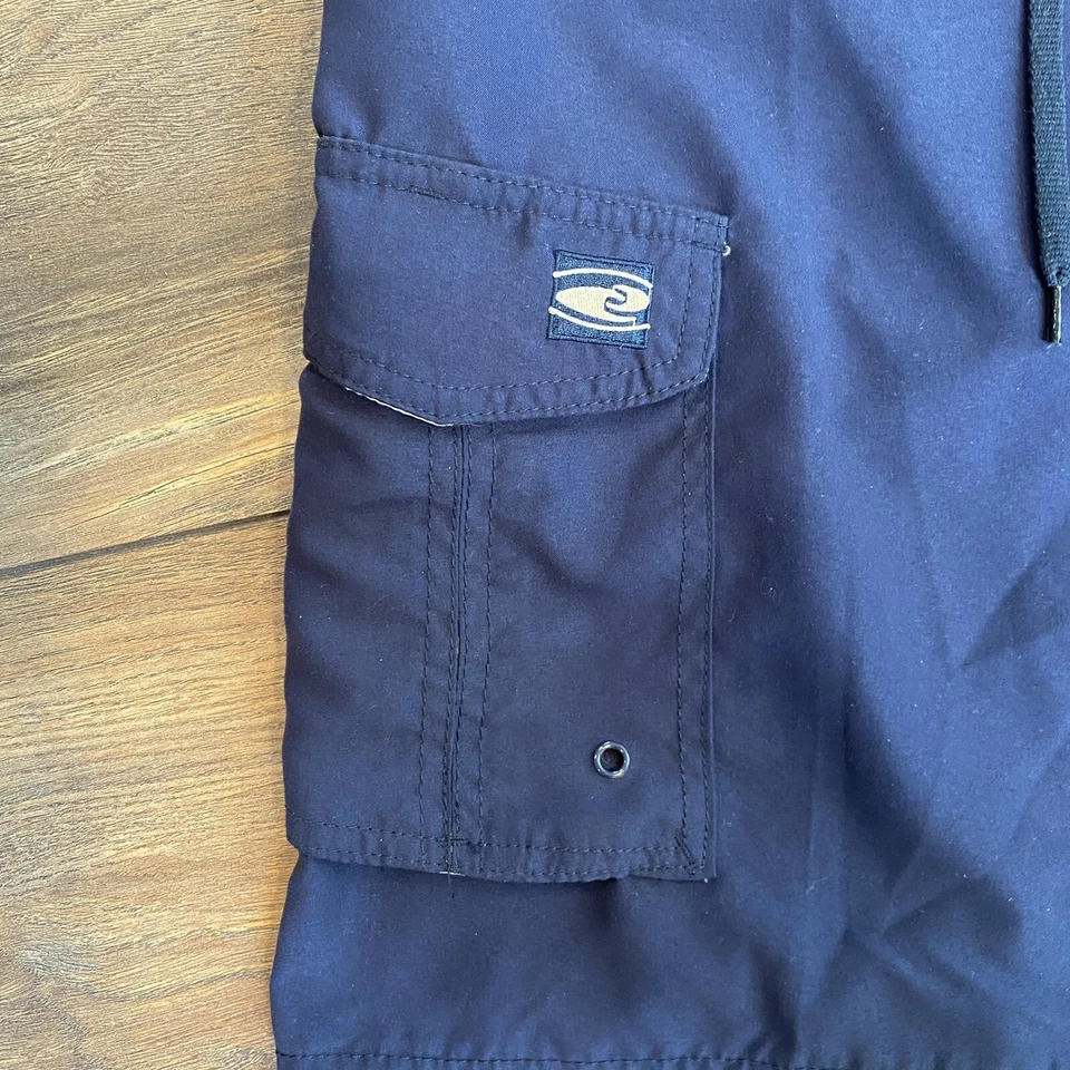 Плавательные шорты размер 32 синий грузовой карман шнурок 10 дюймов внутренний шов гавайский производительность - Изображение 3 из 4