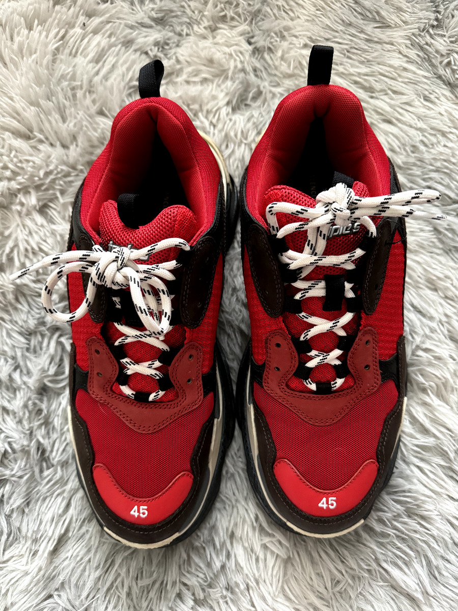Balenciaga Triple S RED sneakers shoes 524039 MENS US 12 EUR 45 Balenciaga Triple S RED sneakers shoes 524039 MENS US 12 EUR 45 main image 4
