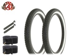 ALTA BICYCLE 20 x 2.125 WHITEWALL S-2 TIRE DURABLE DIAMOND TREAD 6PC SET.