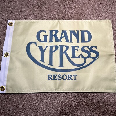 GRAND CYPRESS RESORT GOLF PIN FLAG W GROMMETS PGA TOUR TIGER WOODS