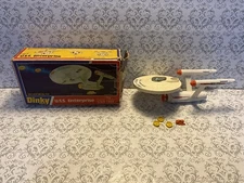 DINKY TOYS #358 STAR TREK USS ENTERPRISE ORIGINAL BOX NEAR MINT W/NEW ACCS