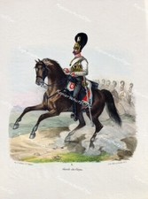 Preußen Gardes du Corps Kürassier Raupenhelm Säbel Uniform Orden Kavallerie 1830