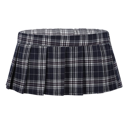 UK Women's Schoolgirl Plaid Skirt Japanese Anime Pleated Skirt Role Play Costume - Picture 30 of 39