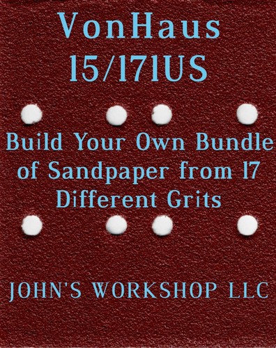 Build Your Own Bundle of VonHaus 15/171US 1/4 Sheet No-Slip Sandpaper - 17 Grits - 第 1/2 張圖片