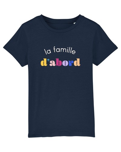 Personalized Short Sleeve T-Shirt For Kids Printed In France Navy Blue - Picture 16 of 26