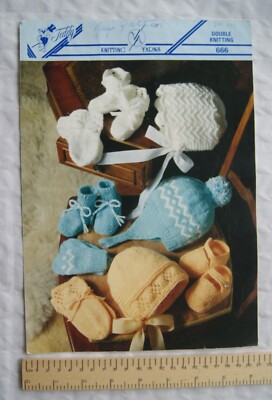 Vintage: Teddy Strickgarne 666 Hauben Helmhandschuhe und Stiefel, DK