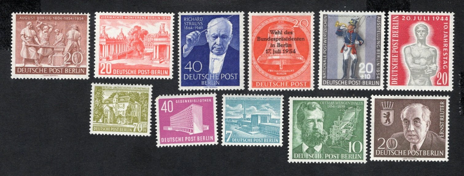West Germany 1954 stamps Mi#115-125 START10%ONLY MH CV=98$