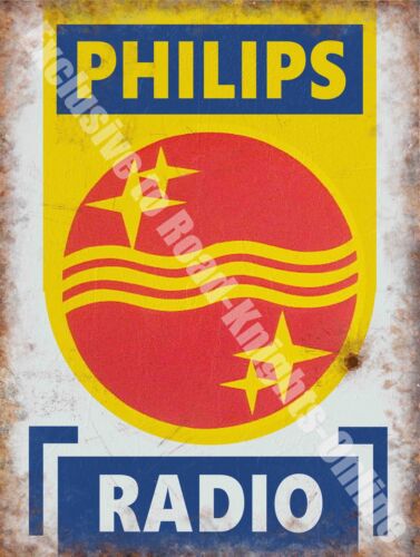 Philips Radio, 146 Electronics Retro Vintage Advertising, Large Metal Tin Sign - Zdjęcie 1 z 1