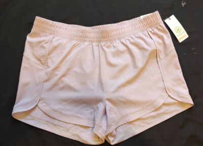 NWT Gaiam Shorts Lavendar Frost Woven Mesh Panty Lining Running Activewear XXL