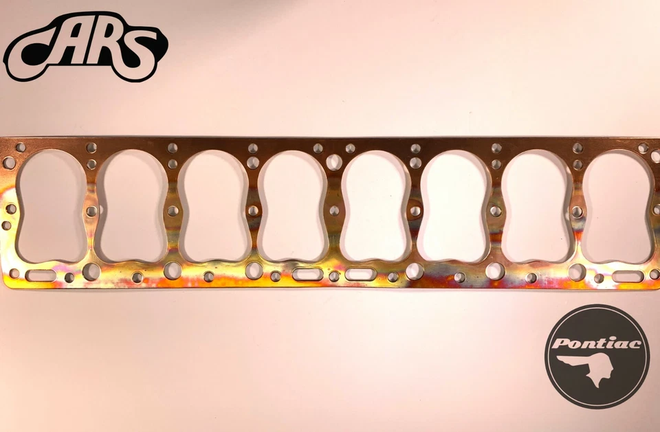 Pontiac 268 1950-1954 cabeza plana 8 | Junta de culata | Mejor junta | Cobre Foto 4 de 4