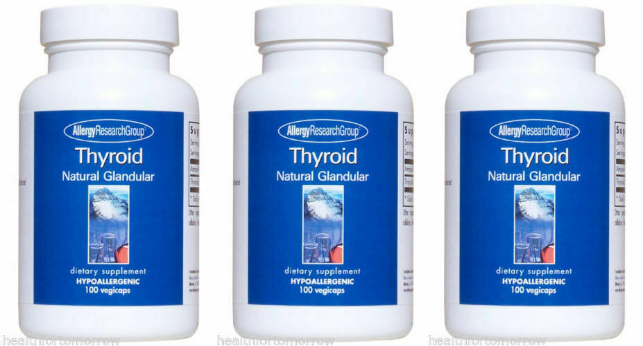 3 x Allergy Research Group Thyroid Natural Glandular 100ct eBay