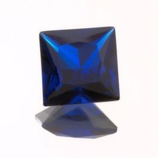 2.5mm - 8mm Princess/Square Shape Lab Created Dark Blue 113 Spinel