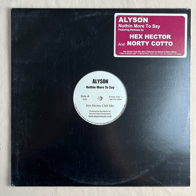 ALYSON Nothin More To Say 2005 Promo Vinyl Maxi-Single PM Media 8923081 VG+