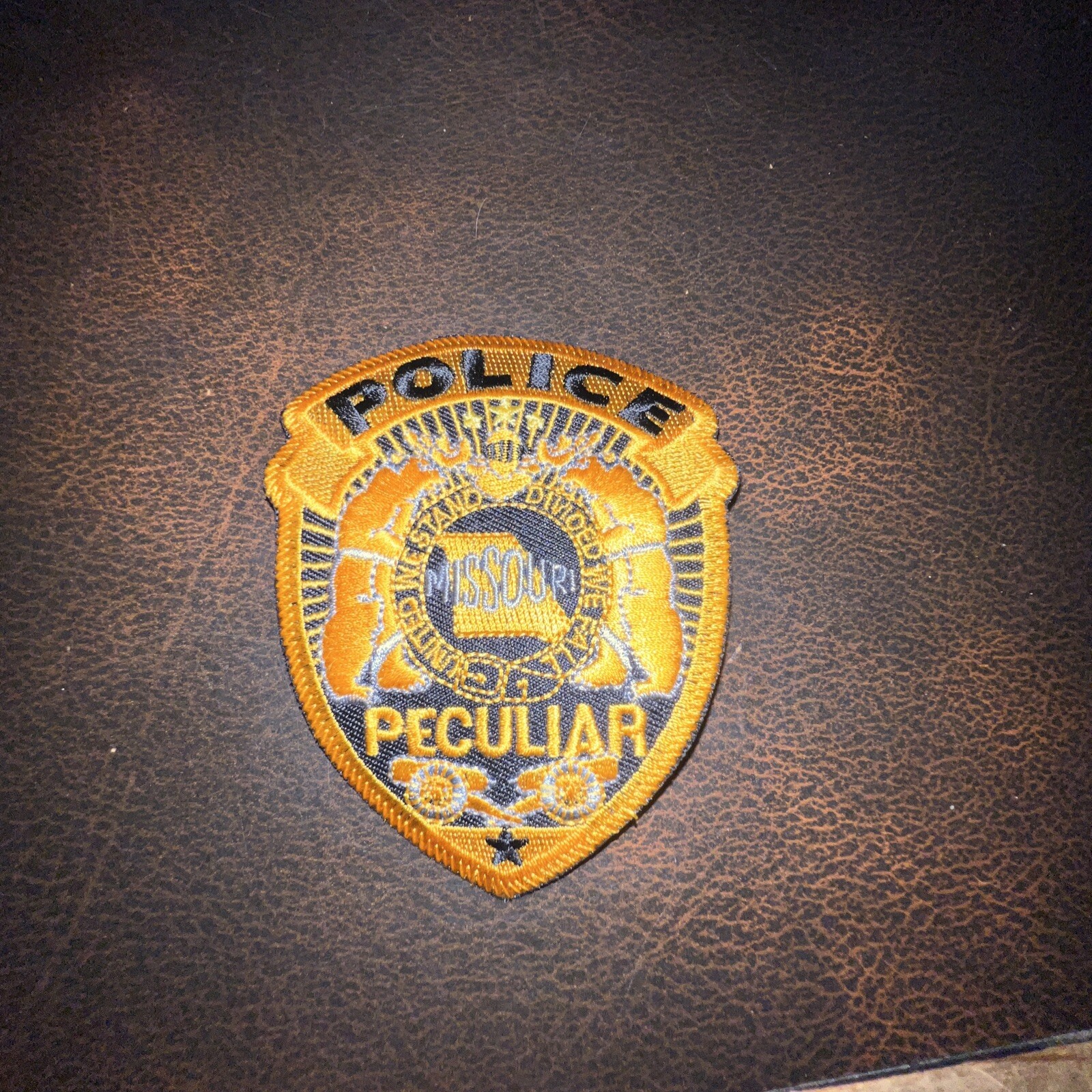 Vntg Obsolete Police Department Sheriffs Office Patch Peculiar Missouri