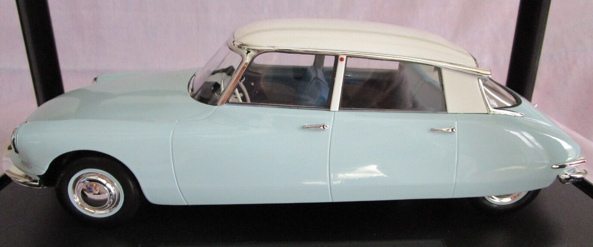 AU598 NOREV LIGNE NOIRE 1/43 CITROEN DS19 COUPE PARIS 1958 Ed Lim BLANC 158081