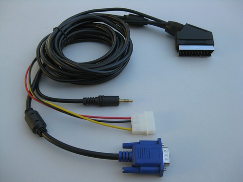 VGA RGB ARCADEVGA TO SCART CABLE WITH SOUND JACK (EUROCONNECTOR) JAMMA ARCADE - Picture 3 of 8