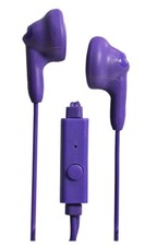 Magnavox MHP4820M-PL Gummy Earbuds with Microphone in Purple Durable Cable