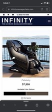 Infinity Celebrity Full Body 3D Massage Chair w/ Bluetooth  Body Scanning Tech