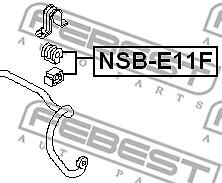 NSB-E11F FEBEST Stabiliser Mounting for NISSAN,NISSAN (DFAC),NISSAN (ZHENGZHOU)