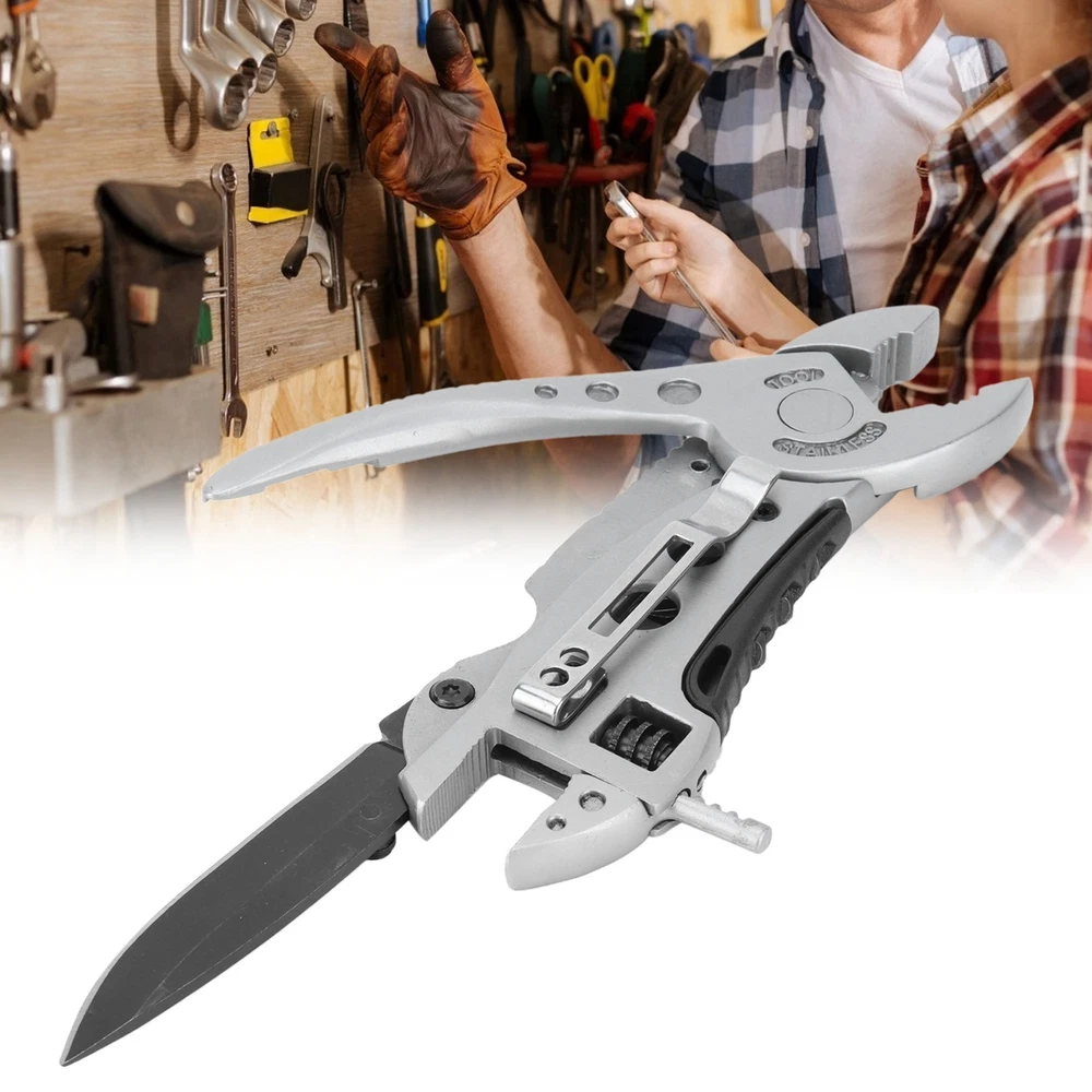 Multi Tool Adjustable Wrench Screwdriver Emergency Gear For Survival DEK