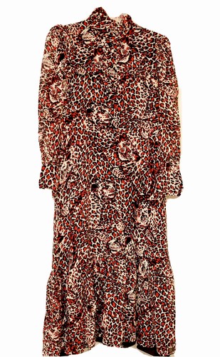 Saint Laurent Red Leopard Silk Dress | eBay