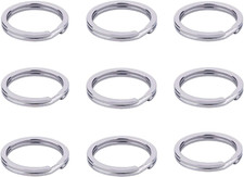 Key Rings,1 Inch Dog Tag Ring,Ss304 Stainless Steel Flat Split Keychain Ring for
