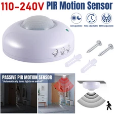 360° 110-240V LED PIR Infrared Motion Sensor Detection Auto Sensor Light Switch