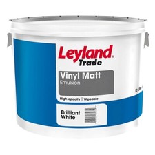 Leyland Trade Vinyl Matt Emulsion Paint White- 10L 4.40 per litre