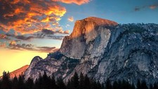 Landscape nature mountains cliff rocks sunset yosemite Custom Gaming Mat Desk