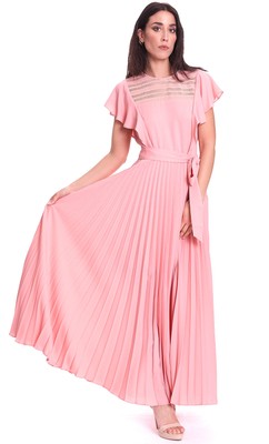 WOMEN'S TWINSET PLEATED LONG DRESS 221TP2670
