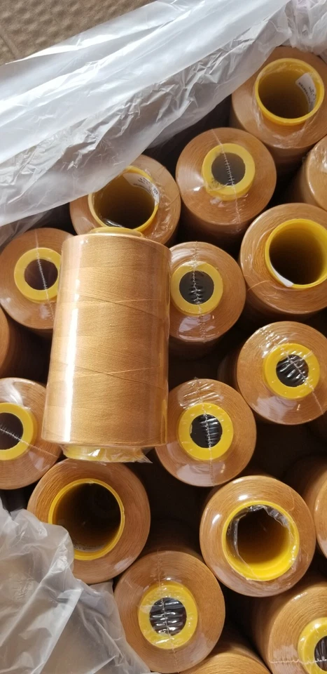 50 Spools GOLD #716 Color Serger Sewing Machine Threads T27  S2 100% Polyester - Image 3 of 4