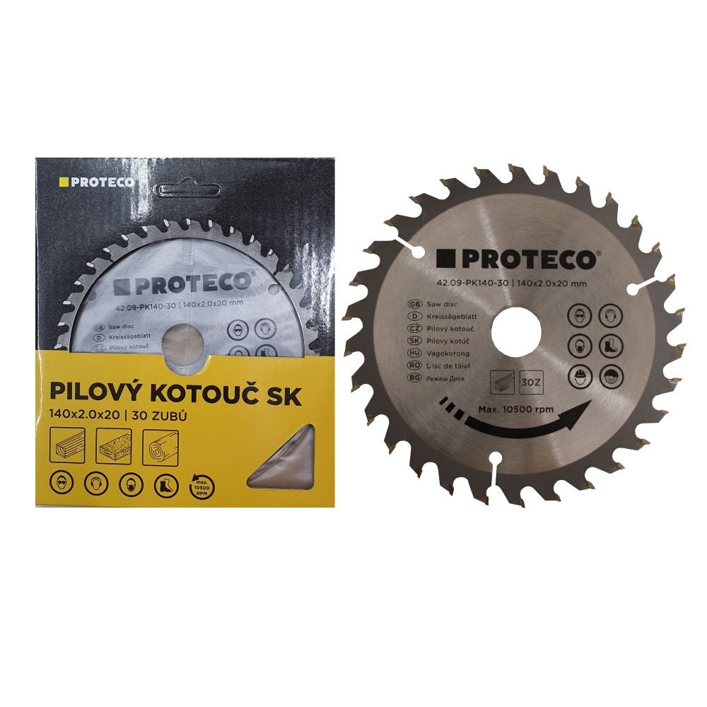 PROTECO Circular Saw Blade 140mm x 20mm x 30T Wood Saw Cutting Blade Disc